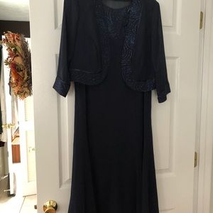 New without tags navy cocktail dress and jacket